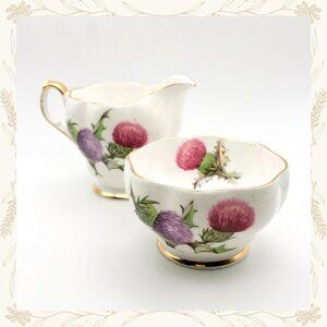 Queen Anne Bone China Cream & Sugar Set – Made in England